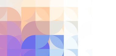 Dairesel şekillerin katmanları renkli ve canlı bir tasarım yaratıyor. Dairelerin sayısal çizimi. Gelecekçi tasarım şablonu.