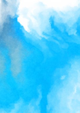 Beyaz arkaplanda soyut renkli suluboya. Dijital resim.