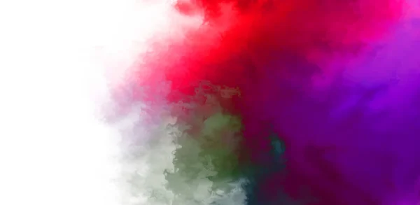 Abstract colorful watercolor on white background. Digital art painting.