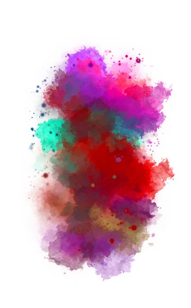 Watercolor Painted Background Blots Splatters Brush Stroked Painting Illustration — Stock Photo, Image