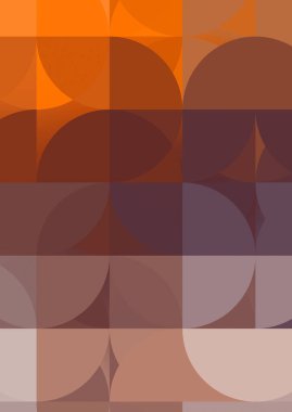 Dairesel şekillerin katmanları renkli ve canlı bir tasarım yaratıyor. Dairelerin sayısal çizimi. Gelecekçi tasarım şablonu.