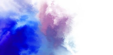 Beyaz arkaplanda soyut renkli suluboya. Dijital resim.