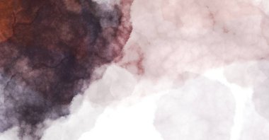 Suluboya arka planda lekeler ve lekelerle boyanmış. Fırça darbesi ile boyanmış. 2d Görüntü.