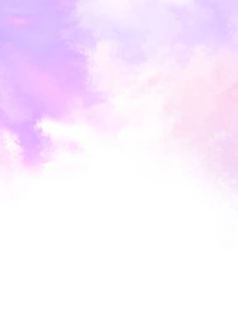 Beyaz arkaplanda soyut renkli suluboya. Dijital resim.