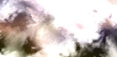 Beyaz arkaplanda soyut renkli suluboya. Dijital resim.