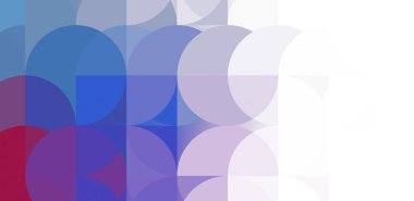 Dairesel şekillerin katmanları renkli ve canlı bir tasarım yaratıyor. Dairelerin sayısal çizimi. Gelecekçi tasarım şablonu.