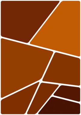 Beyaz boşluğu olan renkli bir çizim. Soyut geometrik desen. Mozaik arka plan. Geometrik çok renkli şekiller.