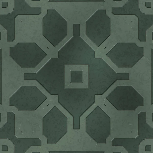 Bezešvé Scifi Panely Futuristická Textura Geometrický Vzorec Trupu Vesmírné Lodi — Stock fotografie