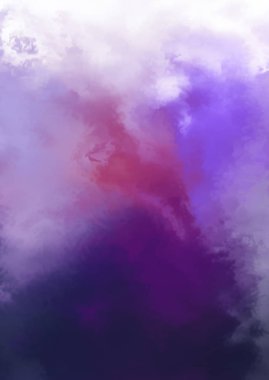 Beyaz arkaplanda soyut renkli suluboya. Dijital resim.