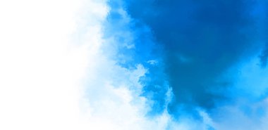 Beyaz arkaplanda soyut renkli suluboya. Dijital resim.