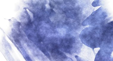 Beyaz arkaplanda soyut renkli suluboya. Dijital resim.