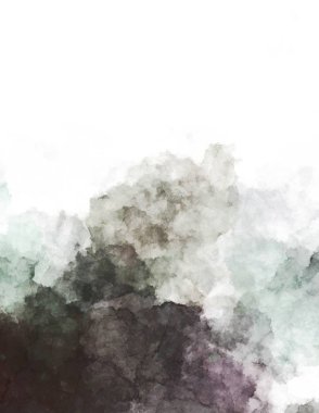 Suluboya arka planda lekeler ve lekelerle boyanmış. Fırça darbesi ile boyanmış. 2d Görüntü.