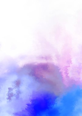 Beyaz arkaplanda soyut renkli suluboya. Dijital resim.