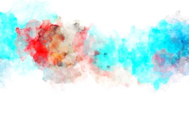 Suluboya arka planda lekeler ve lekelerle boyanmış. Fırça darbesi ile boyanmış. 2d Görüntü.