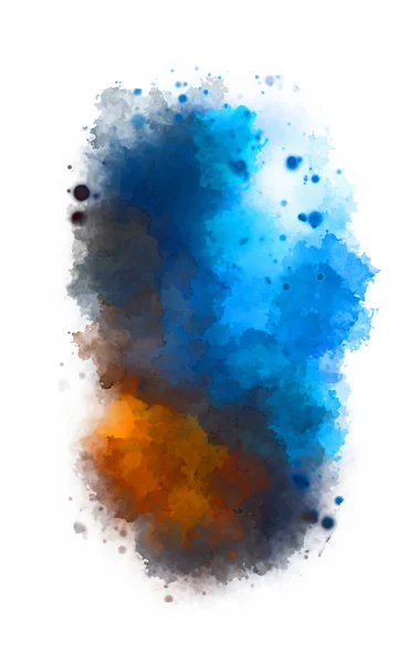 Watercolor Painted Background Blots Splatters Brush Stroked Painting Illustration — Stock Photo, Image
