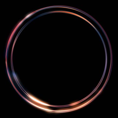 Parlak Çerçeve Arkaplanı. Siyah arkaplanda izole edilmiş parlak geometrik şablon. Soyut 2d illüstrasyon.