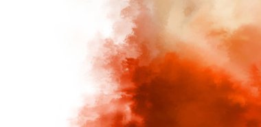 Beyaz arkaplanda soyut renkli suluboya. Dijital resim.