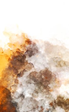 Suluboya arka planda lekeler ve lekelerle boyanmış. Fırça darbesi ile boyanmış. 2d Görüntü.