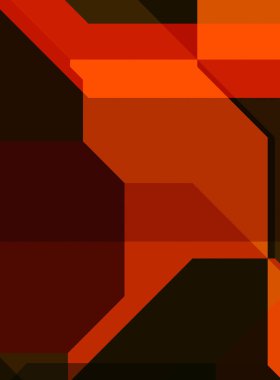 Renkli ve canlı geometrik şekiller katmanları var. Bir teknoloji planının dijital illüstrasyonu. Gelecekçi tasarım şablonu.