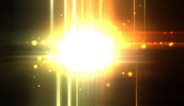 Canlı ve canlı ışık parlamalarının serin arkaplanı. Renkli parlak ışıklar patlama efektiyle görüntülenir. Parlak renkli arkaplan.