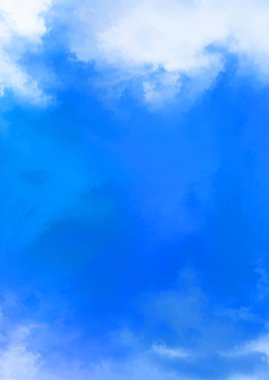 Beyaz arkaplanda soyut renkli suluboya. Dijital resim.