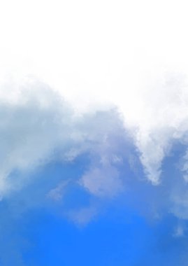 Beyaz arkaplanda soyut renkli suluboya. Dijital resim.