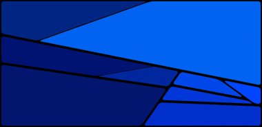 Siyah boşluklu renkli bir çizim. Soyut geometrik desen. Mozaik arka plan. Geometrik çok renkli şekiller.