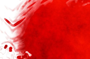 Beyaz arkaplanda soyut renkli suluboya. Dijital resim.