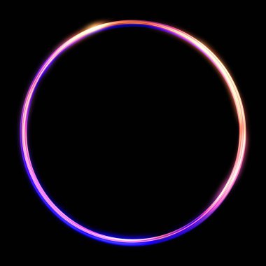 Parlak Çerçeve Arkaplanı. Siyah arkaplanda izole edilmiş parlak geometrik şablon. Soyut 2d illüstrasyon.