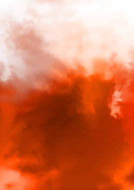 Beyaz arkaplanda soyut renkli suluboya. Dijital resim.