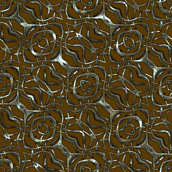 Luxusní Královské Bezešvé Vzor Stříbrnou Síťovinou Ornament Stylu Módy Barevném — Stock fotografie