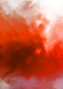 Beyaz arkaplanda soyut renkli suluboya. Dijital resim.