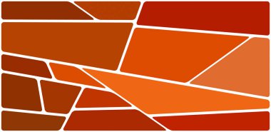 Beyaz boşluğu olan renkli bir çizim. Soyut geometrik desen. Mozaik arka plan. Geometrik çok renkli şekiller.