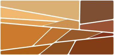 Beyaz boşluğu olan renkli bir çizim. Soyut geometrik desen. Mozaik arka plan. Geometrik çok renkli şekiller.