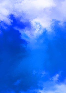 Beyaz arkaplanda soyut renkli suluboya. Dijital resim.