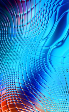 Soyut arkaplan. Renkli dalgalı tasarım duvar kağıdı. yaratıcı grafik 2D çizim. Dinamik şekilli modaya uygun sıvı örtüsü.