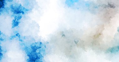 Suluboya arka planda lekeler ve lekelerle boyanmış. Fırça darbesi ile boyanmış. 2d Görüntü.