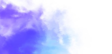 Beyaz arkaplanda soyut renkli suluboya. Dijital resim.