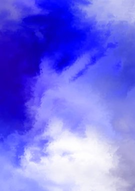 Beyaz arkaplanda soyut renkli suluboya. Dijital resim.