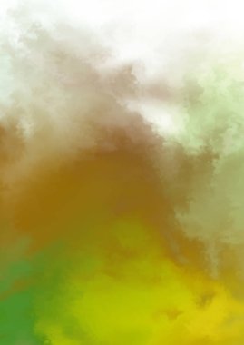 Beyaz arkaplanda soyut renkli suluboya. Dijital resim.