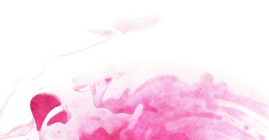 Beyaz arkaplanda soyut renkli suluboya. Dijital resim.