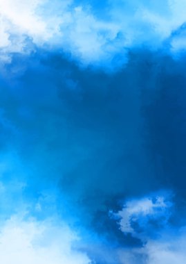 Beyaz arkaplanda soyut renkli suluboya. Dijital resim.