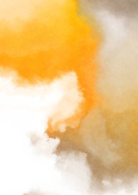 Beyaz arkaplanda soyut renkli suluboya. Dijital resim.