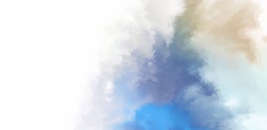 Beyaz arkaplanda soyut renkli suluboya. Dijital resim.