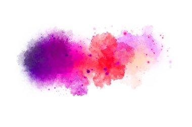 Suluboya arka planda lekeler ve lekelerle boyanmış. Fırça darbesi ile boyanmış. 2d Görüntü.