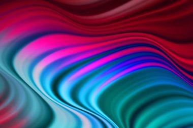 Kavisli çizgileri olan soyut bir arkaplan. Soyut ve gradyan renkte renkli çizimler. Çizgili desenli canlı dalga deseni.