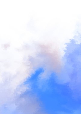 Beyaz arkaplanda soyut renkli suluboya. Dijital resim.