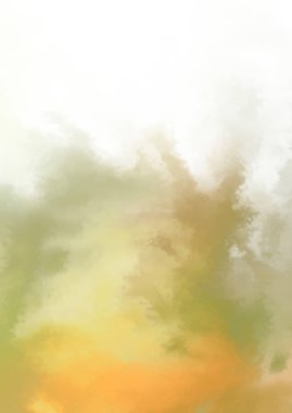 Beyaz arkaplanda soyut renkli suluboya. Dijital resim.