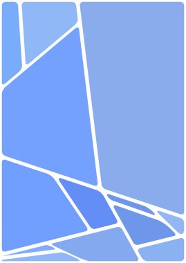 Beyaz boşluğu olan renkli bir çizim. Soyut geometrik desen. Mozaik arka plan. Geometrik çok renkli şekiller.