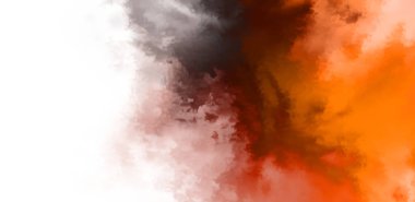 Beyaz arkaplanda soyut renkli suluboya. Dijital resim.